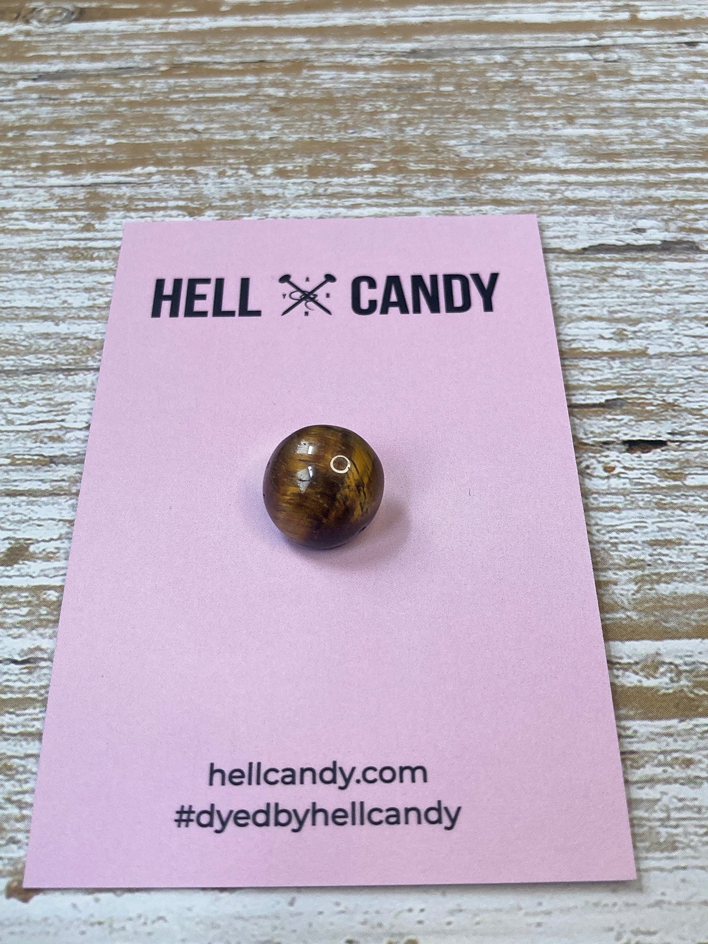 Hellcandy Vintage Haberdashery - Tigers Eye Button