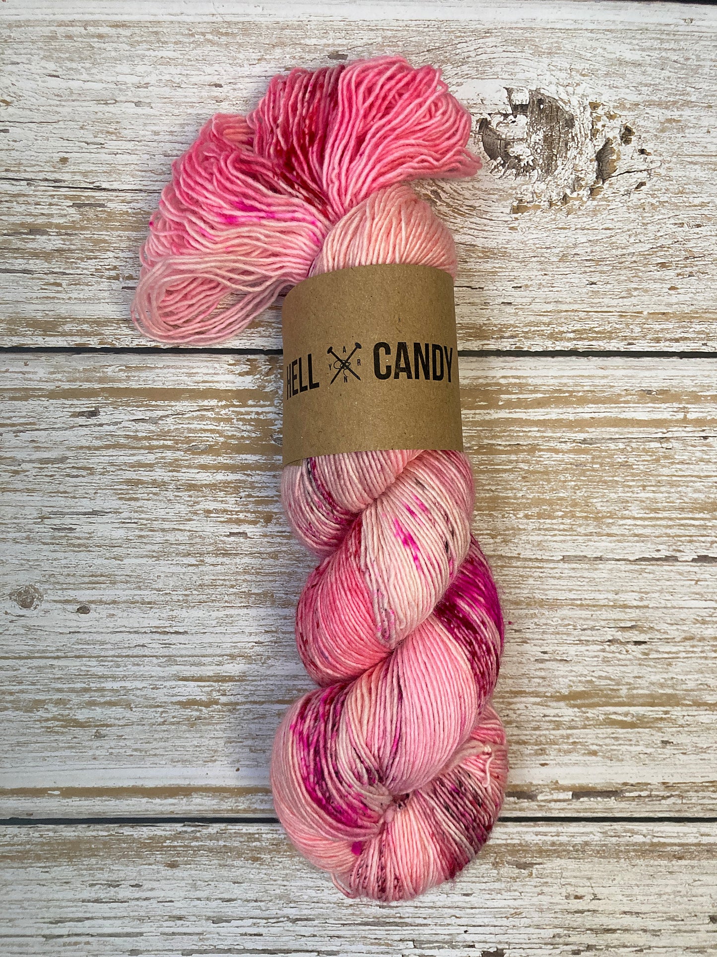 Hell Candy | hand dyed merino single ply yarn - Kiss Kiss Bang Bang!