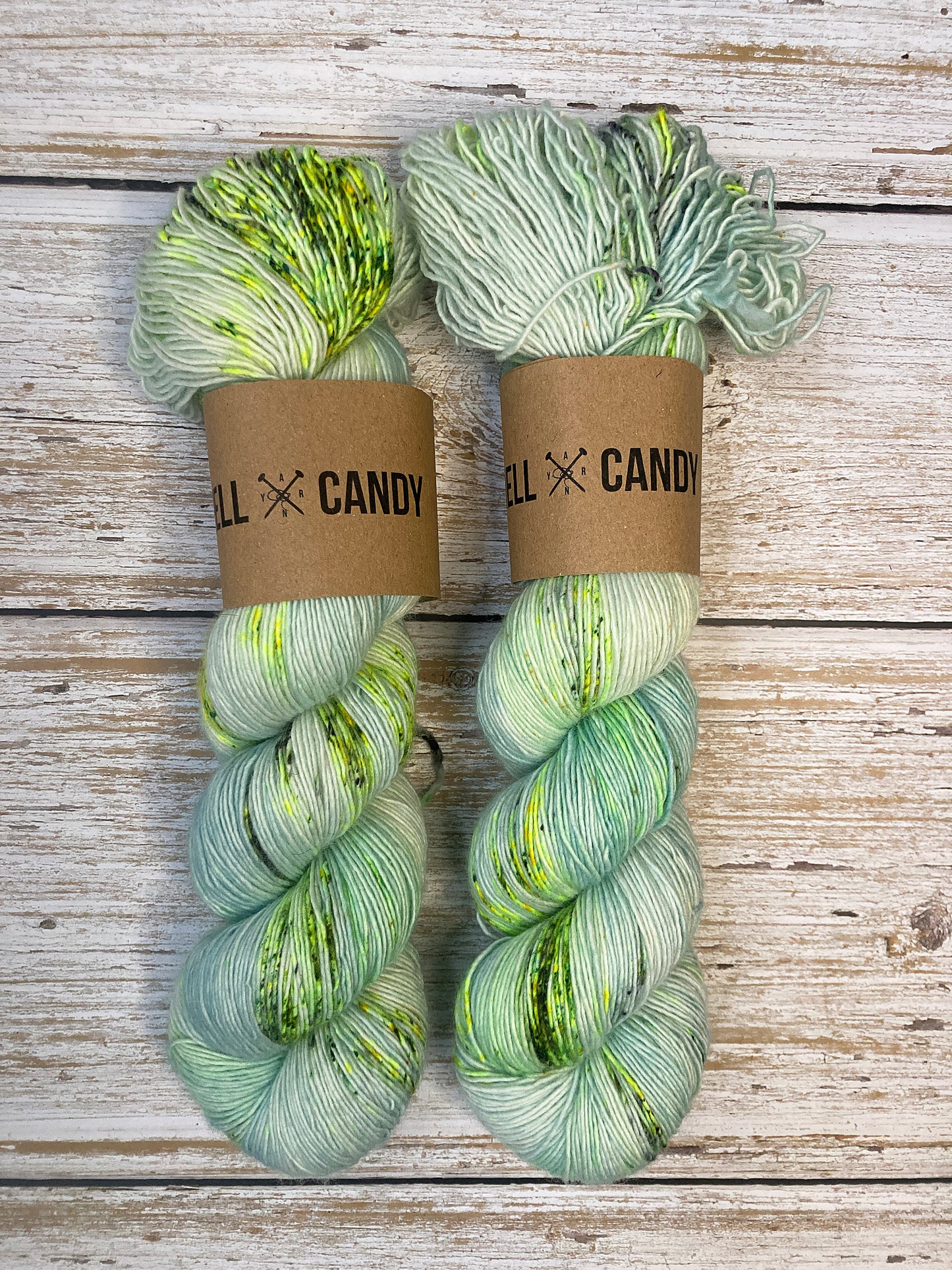 Hell Candy | hand dyed merino single ply yarn - Samphire