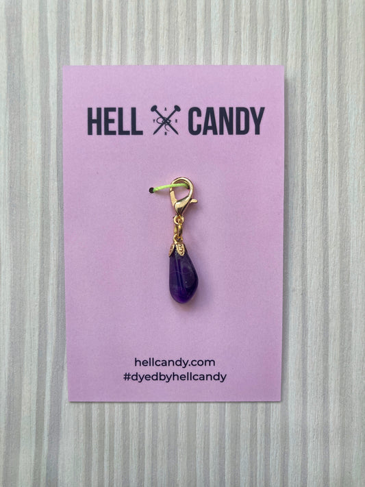 Hellcandy Vintage Stitch Marker - amethyst