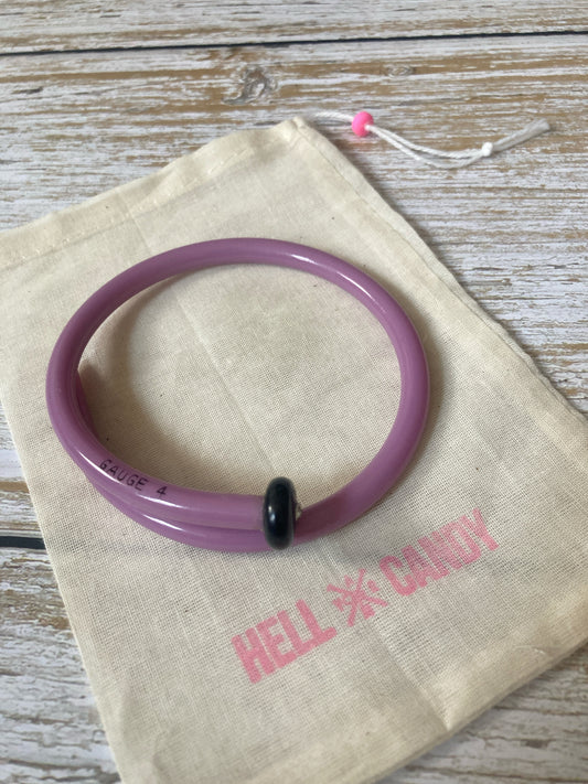 Hellcandy | Knitting Bangle - lilac purple with rhinestone