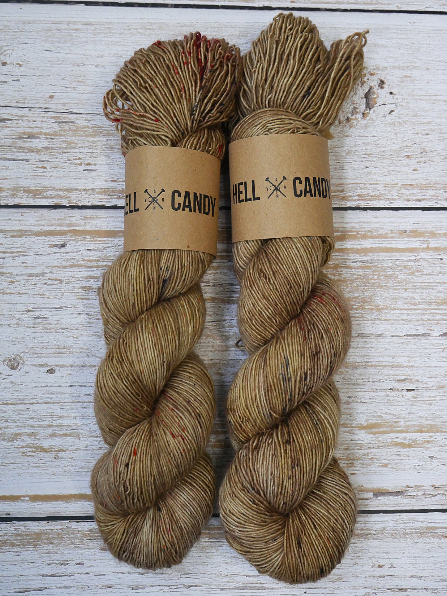 Hell Candy | hand dyed merino single ply yarn - Oatmeal