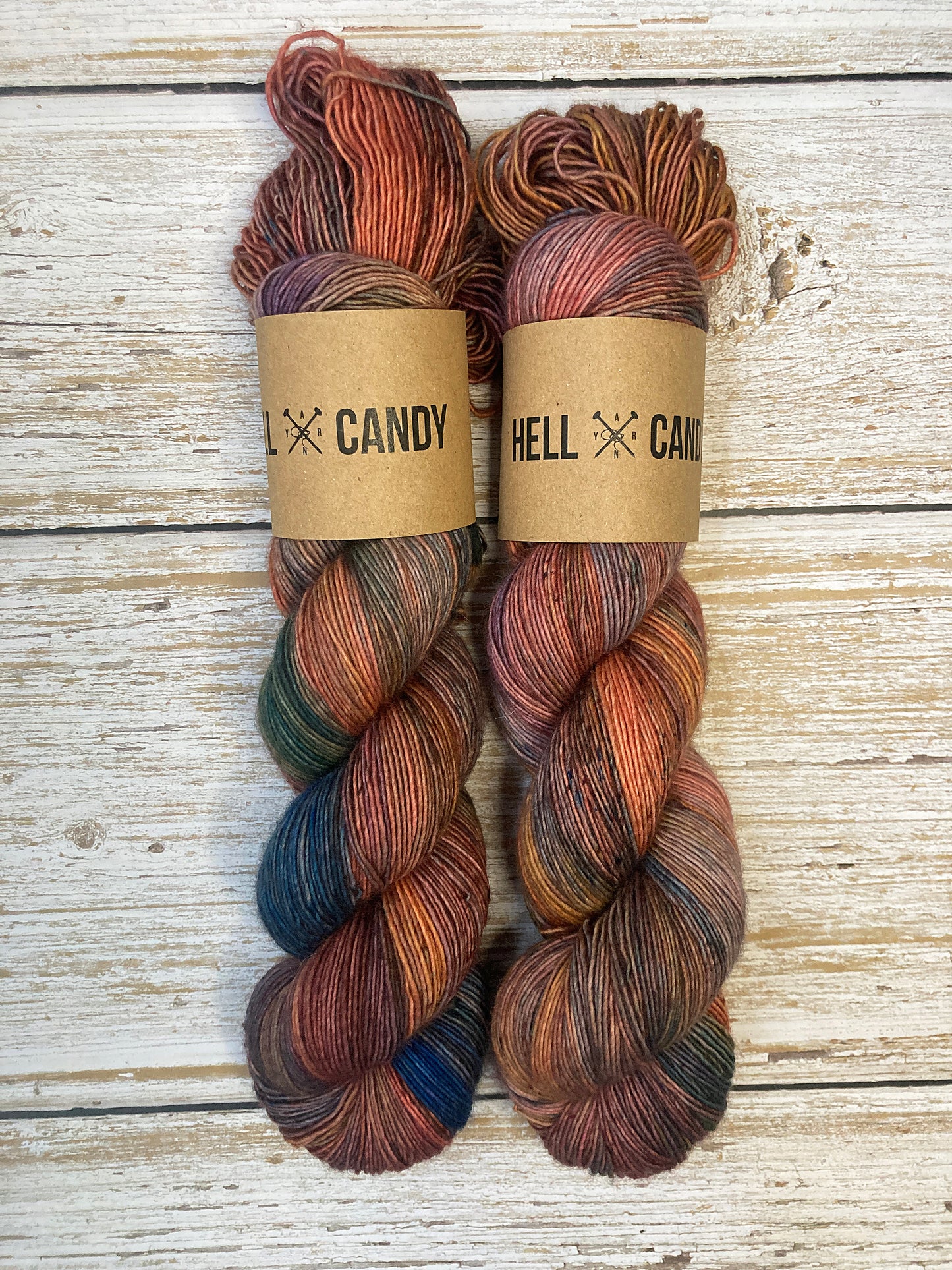 Hell Candy | hand dyed merino single ply yarn - Forage